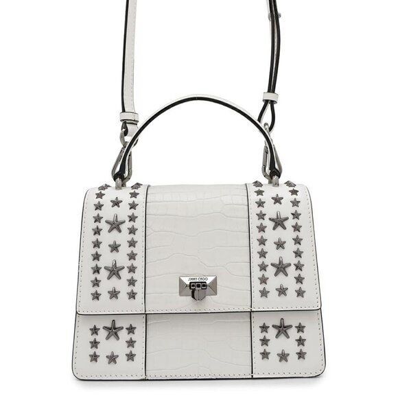 JIMMY CHOO White Leather Shoulder Bag - Picture 1 of 16